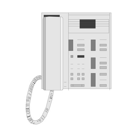 Vector illustration of land line phone on white background in EPS10のイラスト素材