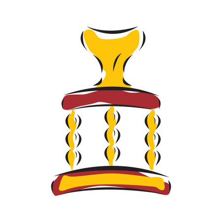 gold cup isolated on white background in EPS10のイラスト素材