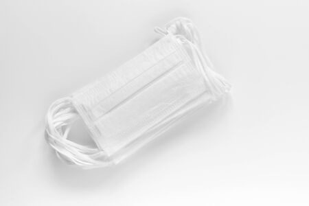 Coronavirus COVID-19 pandemic. Antiviral medical mask for protection against corona virus. Surgical...