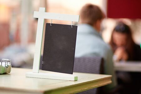 empty menu on the table in a restaurant