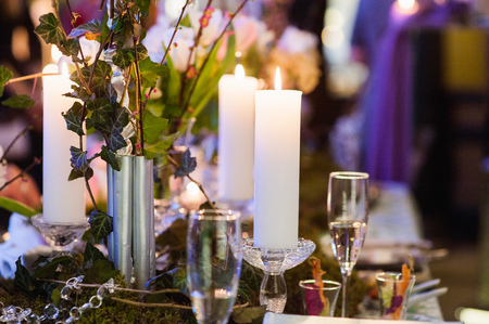 Table setting for wedding or other eventの写真素材