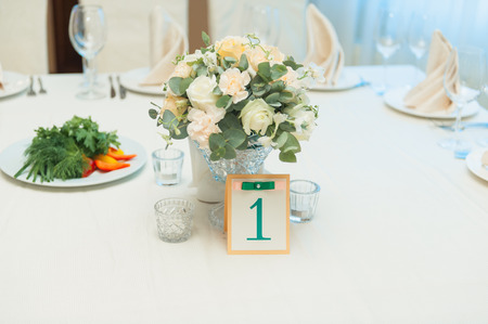 table set for wedding or another catered event dinner ceremony