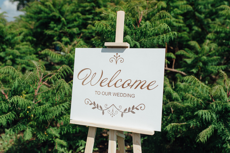 invitation for guests for a wedding ceremonyの写真素材
