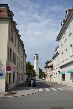 Saint-Louis, France - August 19, 2018: The Luxor Obelisk standing at the centre of square.のeditorial素材