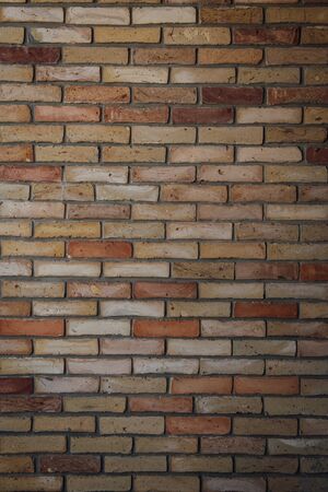 Brown brick wall background and texture vintage styleの写真素材