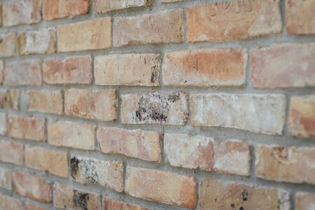 Brown brick wall background and texture vintage styleの写真素材