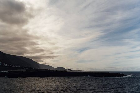 Breaking waves on the coast of Tenerife island, Canary islands, Atlantic ocean, Spainの写真素材
