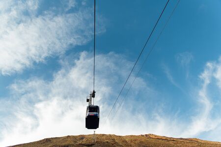 Cableway on the volcano Teide in Tenerife island - Canary Spain.の写真素材