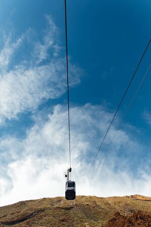 Cableway on the volcano Teide in Tenerife island - Canary Spain.の写真素材