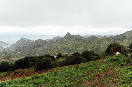 Mountain range in Anaga Natural Park In Tenerife, Canary Islands, Spainの写真素材