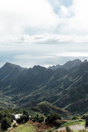 Mountain range in Anaga Natural Park In Tenerife, Canary Islands, Spainの写真素材