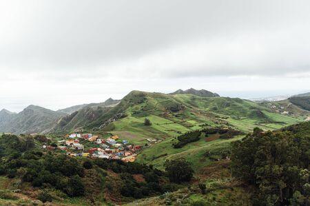 Mountain range in Anaga Natural Park In Tenerife, Canary Islands, Spain .の写真素材