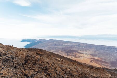 Fantastic view of the Spanish volcano Teide. Rocky volcanic view similar to the landscape of another planet - Marsの写真素材