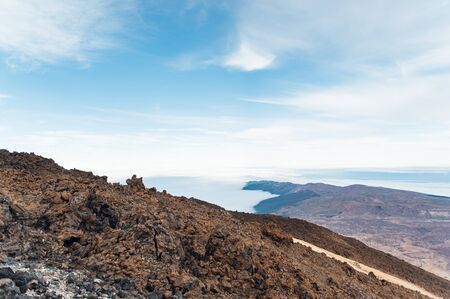 Fantastic view of the Spanish volcano Teide. Rocky volcanic view similar to the landscape of another planet - Marsの写真素材