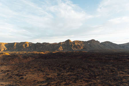 Teide National Park. Beautiful view of volcano mountain rocks desert crater.の写真素材