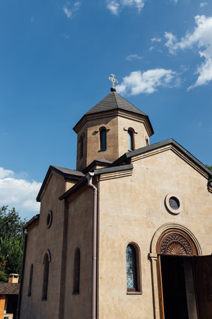 Classical Armenian Church in Ukraine. The city of Zaporizhzhyaの写真素材