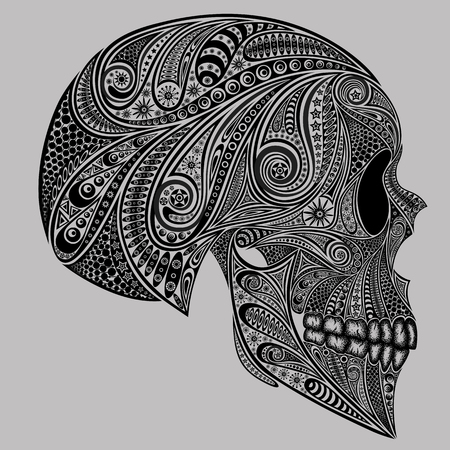 Abstract human skull. For Halloween 2016のイラスト素材