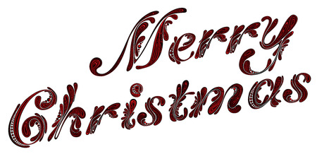 New year 2017. Beautiful Christmas red lettering patternsのイラスト素材