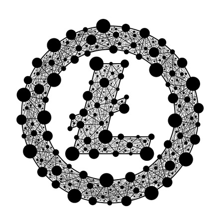 Lite coin. Crypto currency. Vector symbol of the web.のイラスト素材