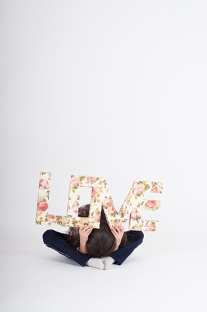 girl child  love valentines day  fianceeの写真素材