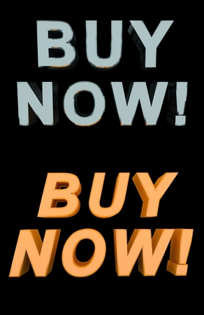 BUY NOW in two styles: blue and orange. Great for links and buttons.の写真素材
