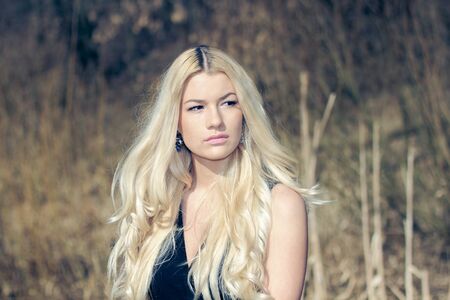 magnificent portrait of a beautiful young womanの写真素材