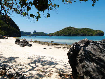 a beach at angthong national parkの写真素材