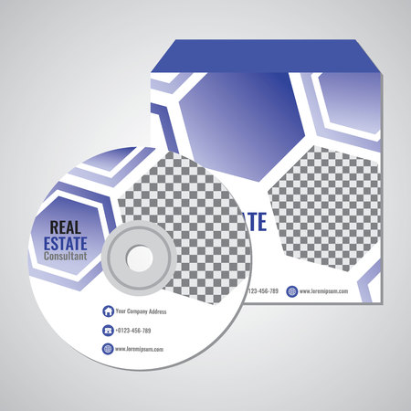 Real estate business CD promotion illustrationのイラスト素材