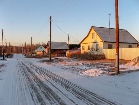 Travel to Border of Russia and Kazakhstan , photo of some small villages and cities on way, Khutorka,Karsy,Yasnyye Polyanyの写真素材
