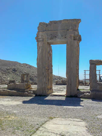 Shiraz, PERSEPOLIS, IRAN, Ruins of the ceremonial capital of the Persian Empire (Achaemenid Empire). Ancient city Persepolis- one of UNESCO World Heritage Sites in Shiraz , Iran.のeditorial素材