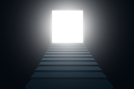 The staircase up to the street. Light at the end.のイラスト素材