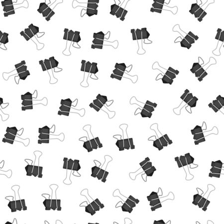 Seamless background of binder clips. Vector Illustrationのイラスト素材