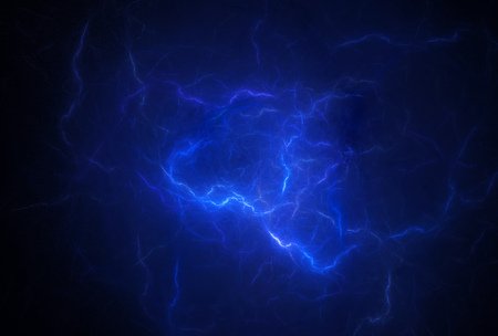 Lightning background. Blue stormの写真素材
