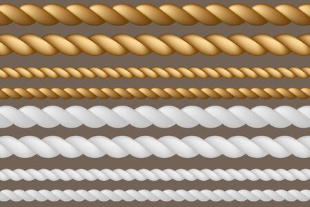 A set of ropes of different sizes. Vector illustrationのイラスト素材