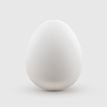 White chicken egg isolated on white background.のイラスト素材