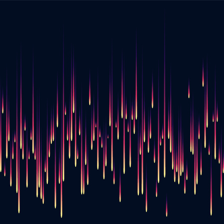 Background from falling stars. Color rain. Falling lights. Vector illustrationのイラスト素材