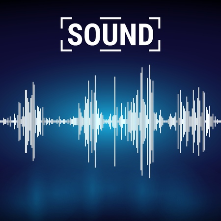 Sound waves on a dark background.のイラスト素材