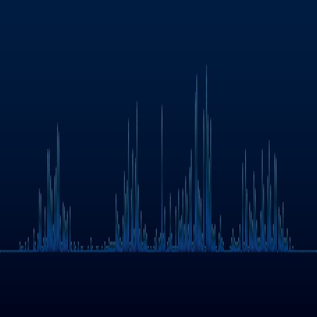 Sound waves on a dark background. Equalize audio melodyのイラスト素材