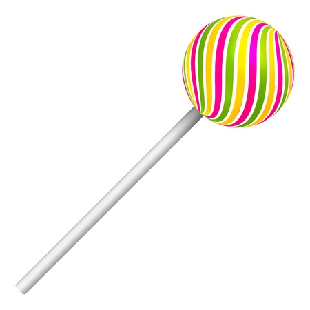 Round sweet lollipop. Realistic illustration of a candy.のイラスト素材