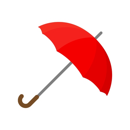 Umbrella icon. Flat illustration of umbrella vector icon isolated on white backgroundのイラスト素材