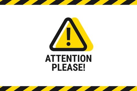 Attention please concept vector illustration of important announcementのイラスト素材