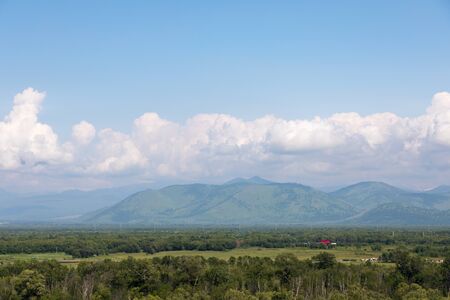 Hills in the distance, Kamchatka Peninsula, Russia.の写真素材