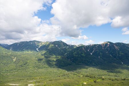 Vilyuchinsky Pass, Kamchatka Peninsula, Russia. It is located at an altitude of about 1000 meters above sea level overlooking the Vilyuchinsky volcano.の写真素材