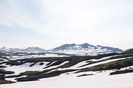 Kamchatka Peninsula, Russia. Views from the slopes of Gorely volcano.
