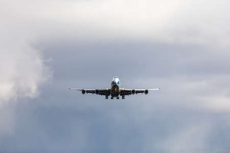 Air Bridge Cargo Boeing 747-400F Registration VQ-BIA. Plane take off or landing in Sheremetyevo International Airport. Transport, tourism and travel concept. MOSCOW REGION, RUSSIA - OCTOBER 28, 2019のeditorial素材