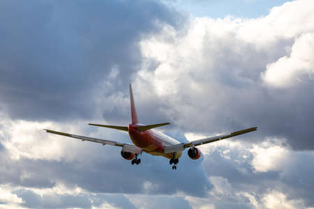 Rossiya Airlines Boeing 777-300 Registration EI-UNP. Plane take off or landing in Sheremetyevo International Airport. Transport, tourism and travel concept. MOSCOW REGION, RUSSIA - OCTOBER 28, 2019のeditorial素材