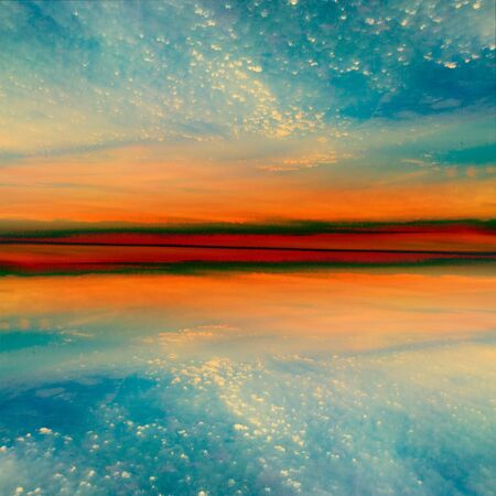 blue watercolor sky background textureの写真素材