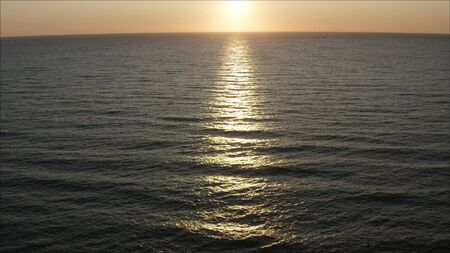 blue sea. Beautiful sunrise on the Black Sea - Romaniaの写真素材