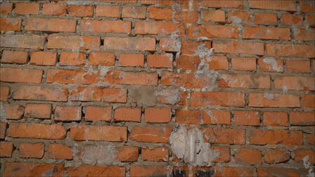 Wall before repair. room before and after renovation or refurbishmentの写真素材