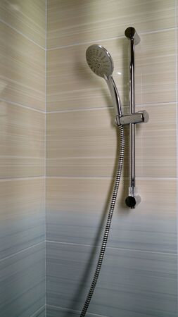 modern chrome shower attachment with thermostatic controller